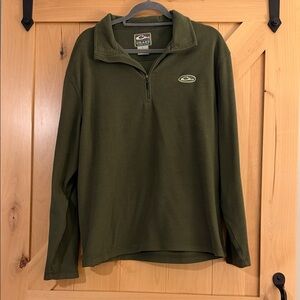 Drake Men's Zip-Up Sweater in Forest Green